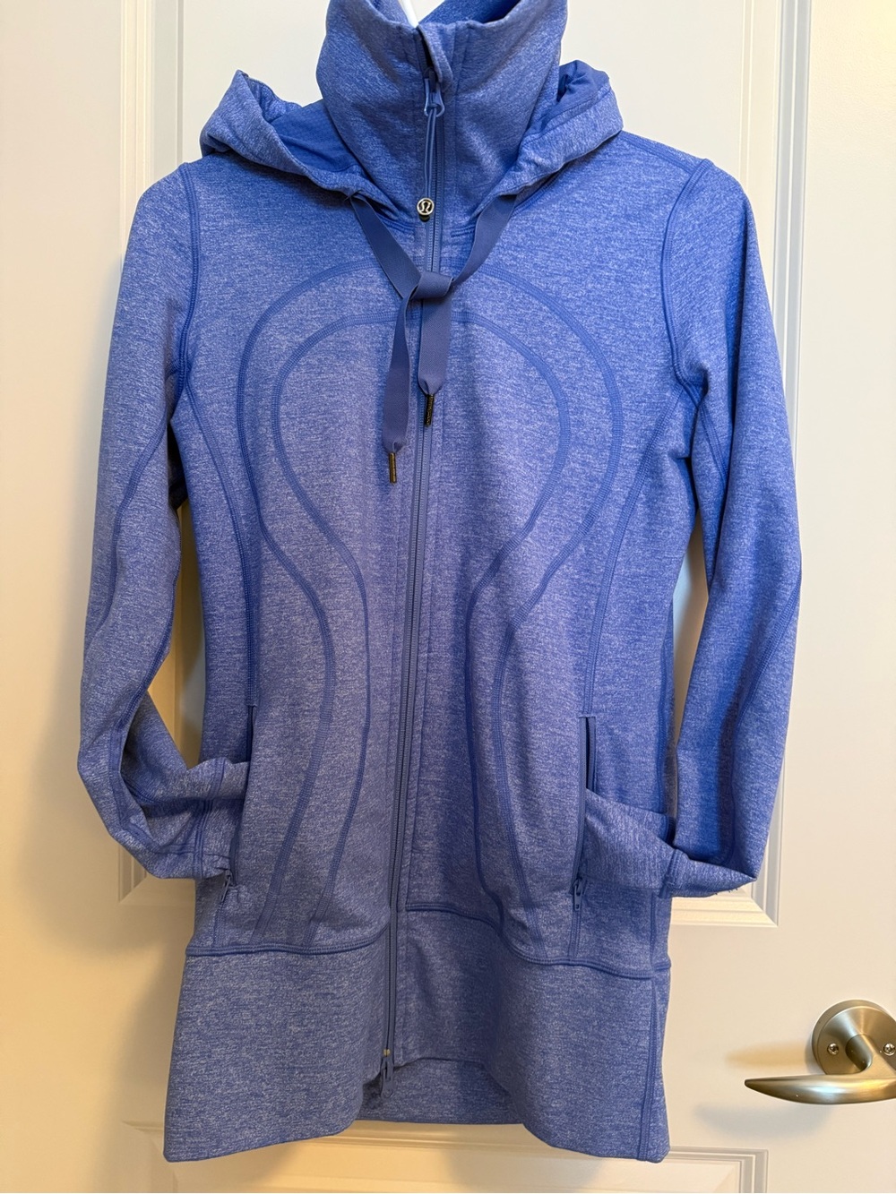 lululemon athletica Heathered Blue Full-Zip Hooded Jacket